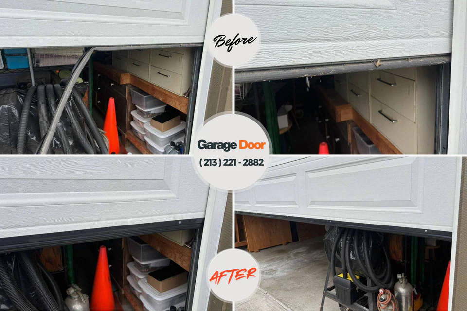 Before and after: garage door company West DeLand, FL